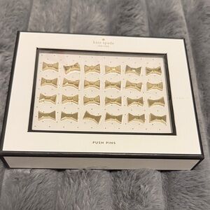 Kate Spade Gold Bow Push Pins Set